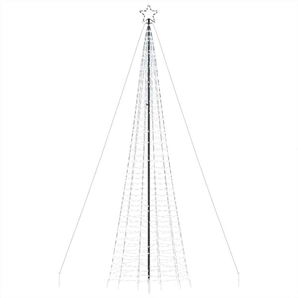 vidaXL LED-kerstboom met spikes 1534 LEDs 500 cm koud wit