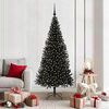 vidaXL Kerstboom met 300 LED met standaard Zwart 180 cm PVC
