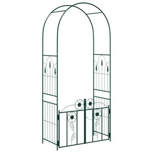 vidaXL Tuin Boog Groen 102 x 50 x 218 cm Staal