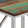 vidaXL Wandtafel roestvrij staal en massief gerecycled hout zilver