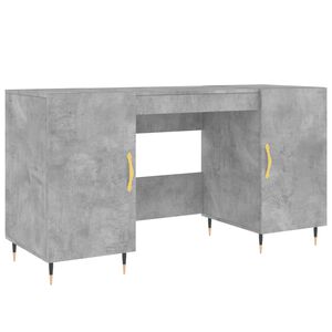 vidaXL Bureau 140x50x75 cm bewerkt hout betongrijs