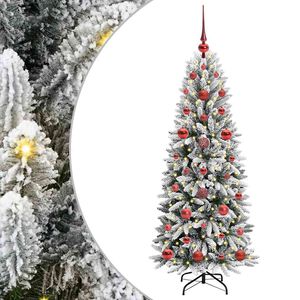 vidaXL Kunstkerstboom Wit 120 cm PVC en Plastic en Staal en PE