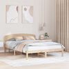 vidaXL Bedframe met hoofdeinde Naturel 140 x 200 cm Massief grenenhout