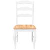 vidaXL Eetkamerstoelen 2 stuks Wit Massief Hout Rubber