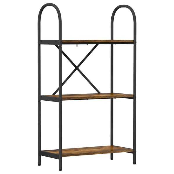 vidaXL Boekenkast Gerookt eiken 60 x 30 x 109 cm Bewerkt hout