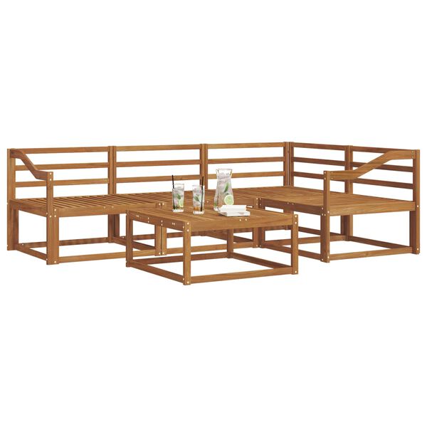 vidaXL Buiten bankenset 5 pcs Naturel Massief Acaciahout