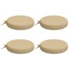 vidaXL 4-Piece Zitkussens SOEST 4 st 100% Polyester Beige &Oslash; 35 x 7 cm