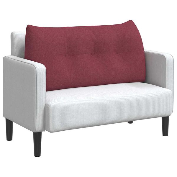 vidaXL Rugkussen Wijnrood 100 x 24 x 50 cm Stof