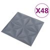 vidaXL Wandpanelen 48 pcs Origami Grijs 50 x 50 cm XPS Schuim