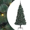 vidaXL Kunst kerstboom met verlichting en ballenset Groen 210 cm PET