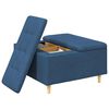 vidaXL Opslagottoman met kussen Blauw 80 x 80 x 45 cm Stof