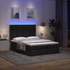 vidaXL Ottoman bed met matras en LED's 140x200cm stof zwart