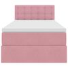 vidaXL Opslag bed met matras met hoofdeinde Roze 90 x 190 cm Fluweel