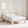 vidaXL Bedframe met hoofdeinde Naturel 135 x 190 cm Massief grenenhout