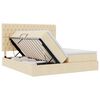 vidaXL Opslag bed met matras met opslag Cr&egrave;me 180 x 200 cm Nep Leer