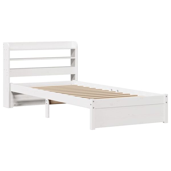 vidaXL Bedframe met hoofdeinde zonder matras 100x200 cm wit
