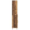 vidaXL Hoge kast met lade Oudhout 69,5 x 34 x 180 cm Bewerkt hout