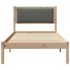 vidaXL Bedframe Donkergrijs 90 x 190 cm Massief grenenhout