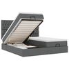 vidaXL Ottoman bed met matrassen 160x200cm stof donkergrijs