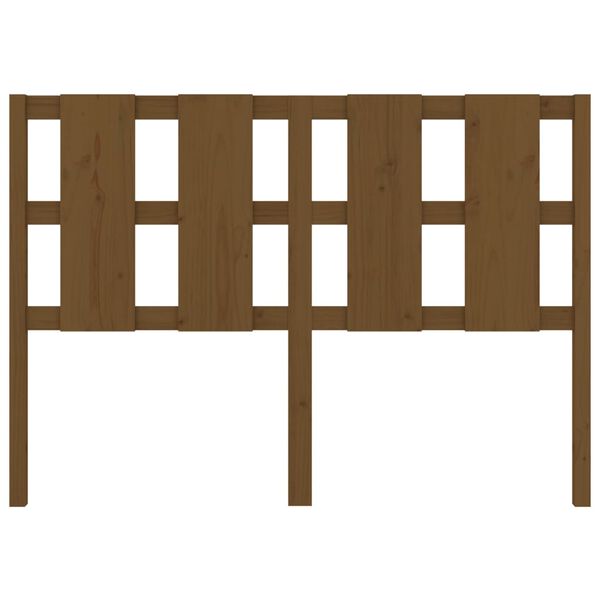 vidaXL Hoofdbord 125,5x4x100 cm massief grenenhout honingbruin