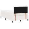 vidaXL Boxspring bed Cr&egrave;me en Wit 193 x 120 x 88 cm Katoenen stof