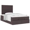 vidaXL Ottoman bed met matras 120x200cm stof donkerbruin