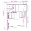 vidaXL Hoofdbord met opbergruimte 90 cm massief grenenhout