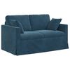 vidaXL Bank 2 pcs Blauw 138 x 78 x 80 cm Fluweel