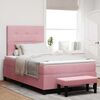 vidaXL Boxspring bed met matras Roze 120 x 200 cm Fluweel