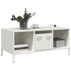vidaXL Salontafel 101,5x50x43,5 cm koudgewalst staal wit