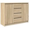 vidaXL Dressoir met lades 100,5x35x76cm spaanplaat sonoma eikenkleurig