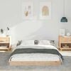 vidaXL Bedframe Bruin 135 x 190 cm Massief grenenhout