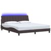 vidaXL Bedframe zonder matras "Hanko" stof donkerbruin 180x200 cm