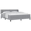 vidaXL Boxspringbed met matras Lichtgrijs 180 x 200 cm Stof