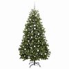 vidaXL Kunstkerstboom met 300 LED Groen 210 cm PVC en Metaal