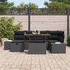 vidaXL Tuin Sofa Set 7 pcs Zwart poly rattan