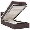 vidaXL Ottoman bed met matras en LED's 100x200 cm stof donkerbruin