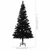 vidaXL Kunstkerstboom met verlichting en kerstballen 120 cm PVC zwart