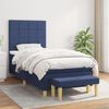 vidaXL Boxspring met matras stof blauw 80x200 cm