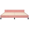 vidaXL Bedframe met hoofdeinde fluweel roze 160x200 cm