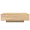 vidaXL Salontafel met LED-verlichting 100x100x31 cm sonoma eikenkleur