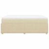 vidaXL Boxspring met matras stof cr&egrave;mekleurig 160x200 cm