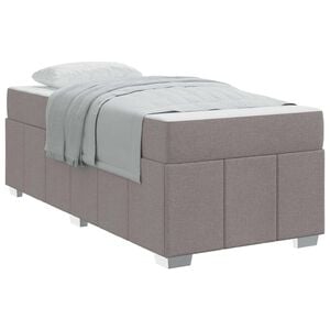 vidaXL Bedframe met matras Taupe 80 x 200 cm Stof