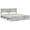 vidaXL Bedframe met hoofdeinde Beton 180 x 200 cm Massief grenenhout