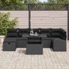 vidaXL Tuin Sofa Set met kussen met opslag 8 pcs Zwart Poly riet