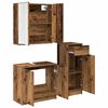vidaXL Badkamermeubelset met lade 3 pcs Oudhout Bewerkt hout