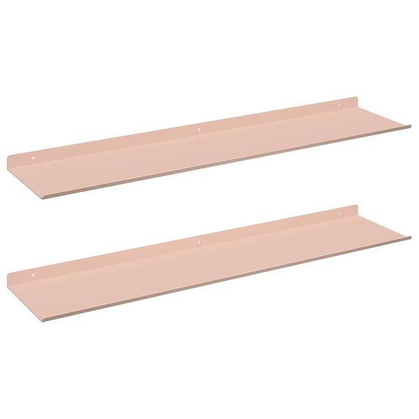 vidaXL Drijvende plank 2 pcs Roze 80 x 18 x 2,5 cm Staal