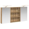 vidaXL Badkamerkastenset 3 st 100 x 10,5 x 50 cm Bewerkt hout
