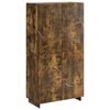 vidaXL Hoge kast Gerookt eiken 79 x 41 x 151 cm Bewerkt hout
