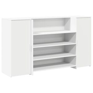 vidaXL Receptiebalie Wit 180x50x103,5 cm Bewerkt Hout